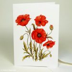 Poppy painting card